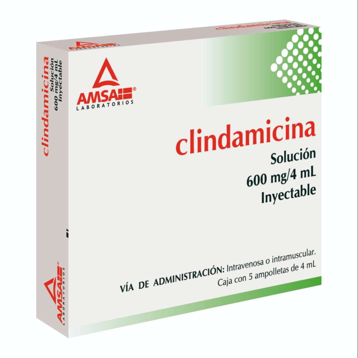 CLINDAMICINA AMSA 600MG INYECTABLE C/5 (GI)