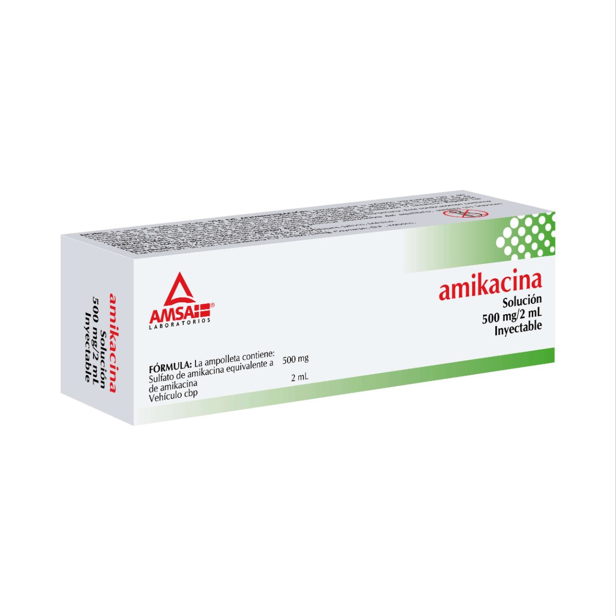 AMIKACINA AMSA 500MG/2ML INYECTABLE C/1 (GI)