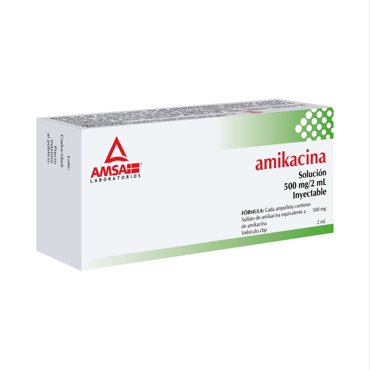 AMIKACINA AMSA 500MG/2ML INYECTABLE C/2 (GI)