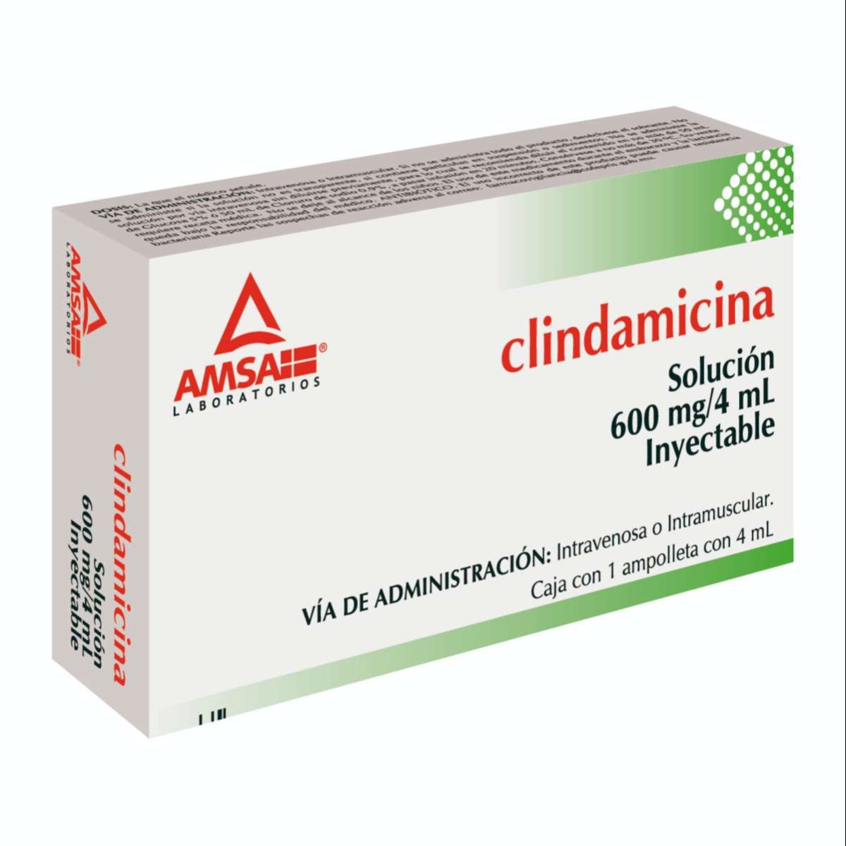 CLINDAMICINA AMSA 600MG/4ML AMPULA C/1 (GI)