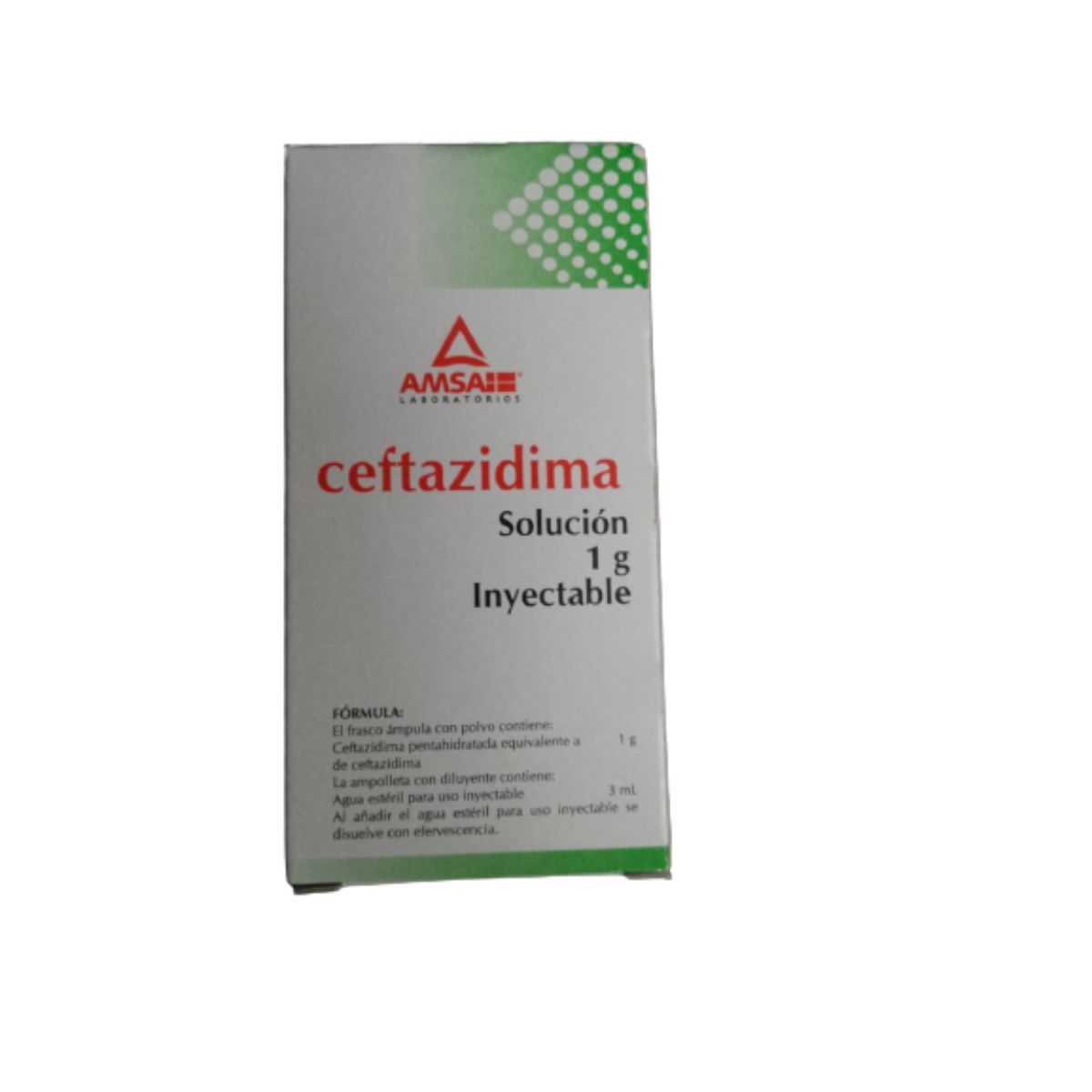 CEFTAZIDIMA AMSA 1G INYECTABLE C/1 (GI)
