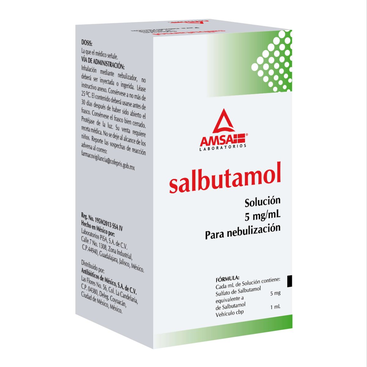 SALBUTAMOL AMSA NEBULIZADOR 5MG SOLUCION 10ML (GI)
