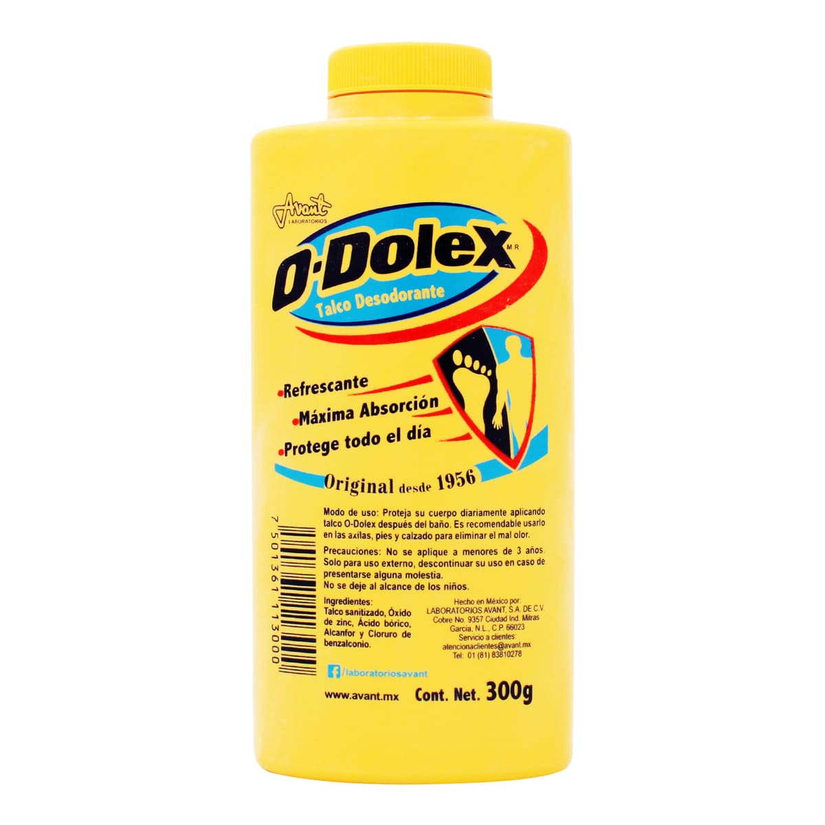 TALCO ODOLEX AMARILLO 300G