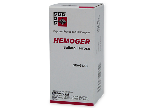 HEMOGER 300MG GRAGEAS C/50 (GI)