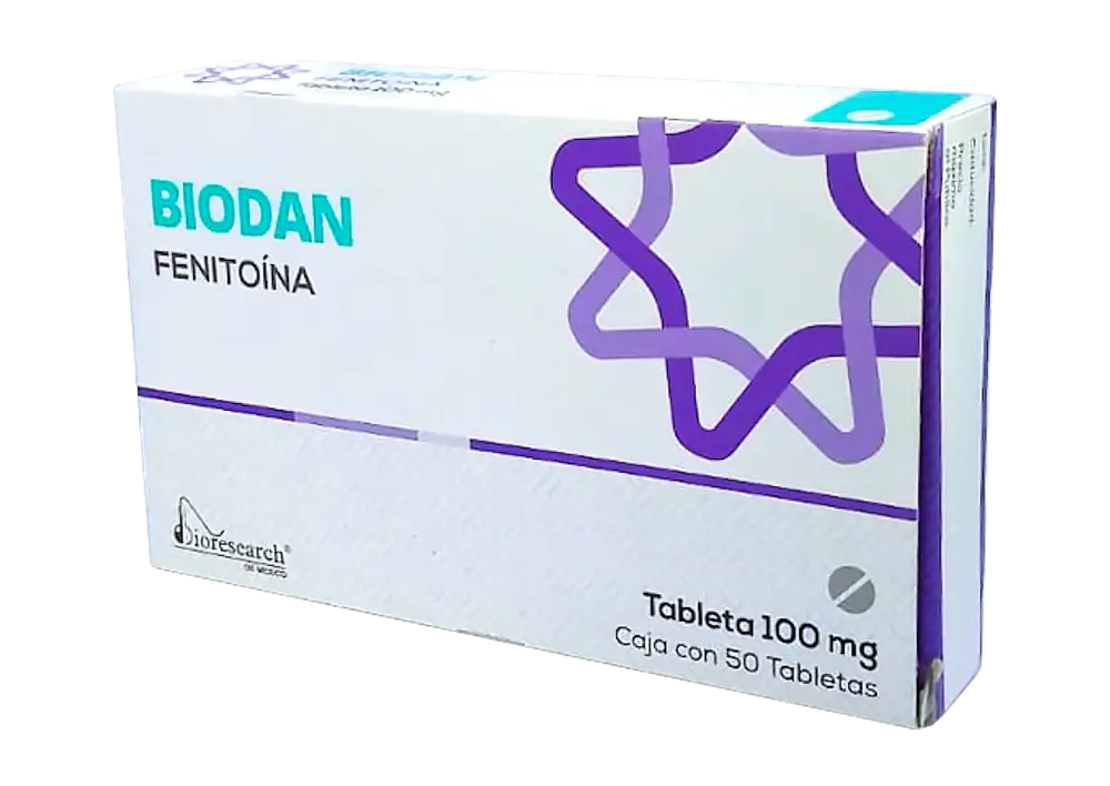 FENITOINA SODICA BIORESEARCH 100MG TABLETAS C/50 (GI)