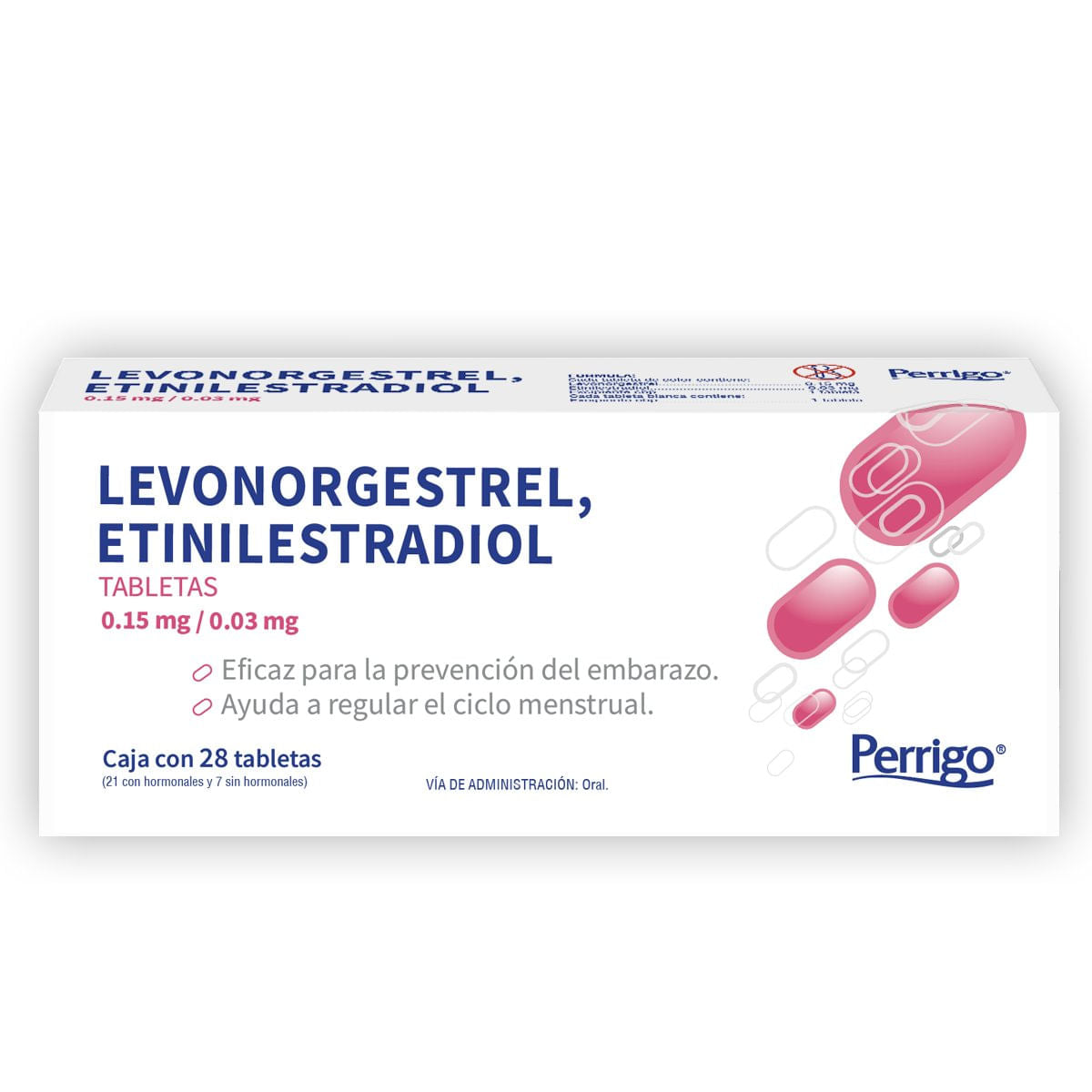 LEVON/ETINIL QUIFA 0.15/0.03MG TABLETAS C/28 (GI)