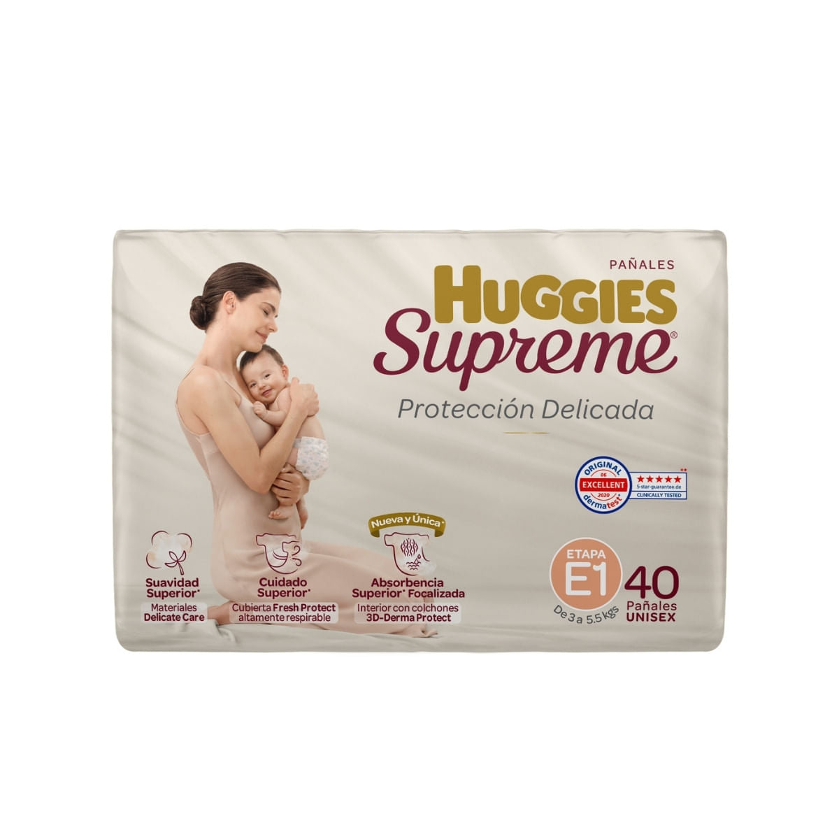 PAÑAL HUGGIES SUPREME 1 UNISEX C/40 *