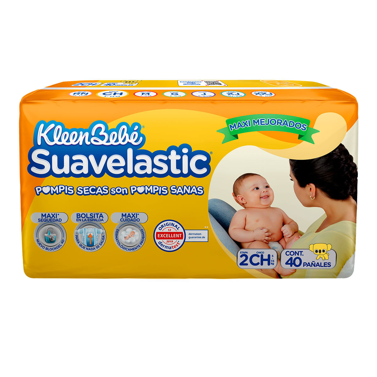 PAÑAL KBB SUAVELASTIC E2 CHICO C/40 *