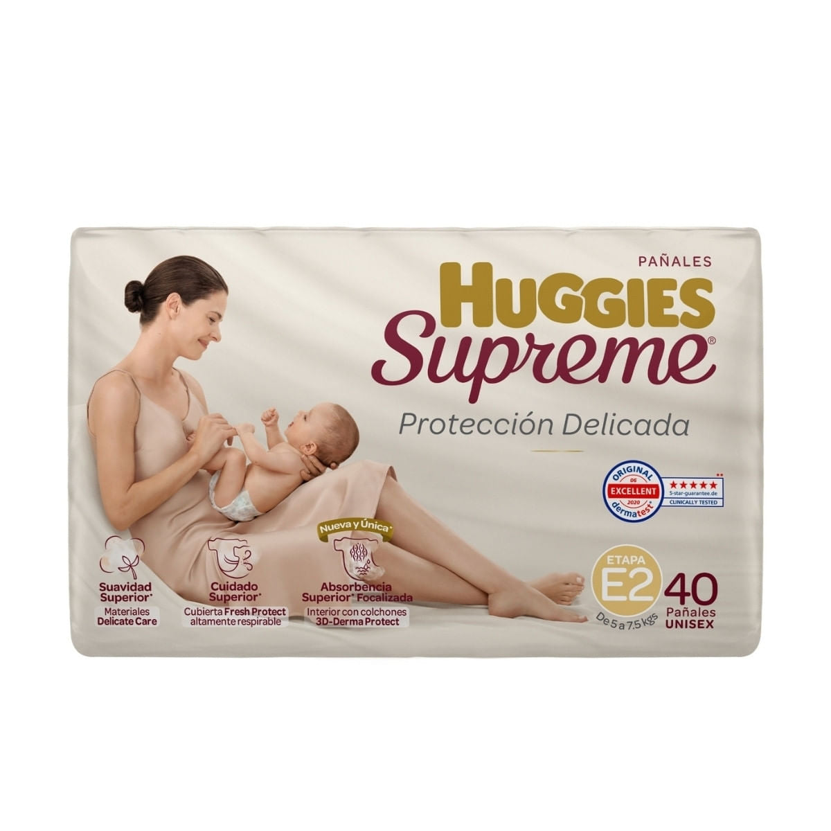 PAÑAL HUGGIES SUPREME 2 UNISEX C/40 *