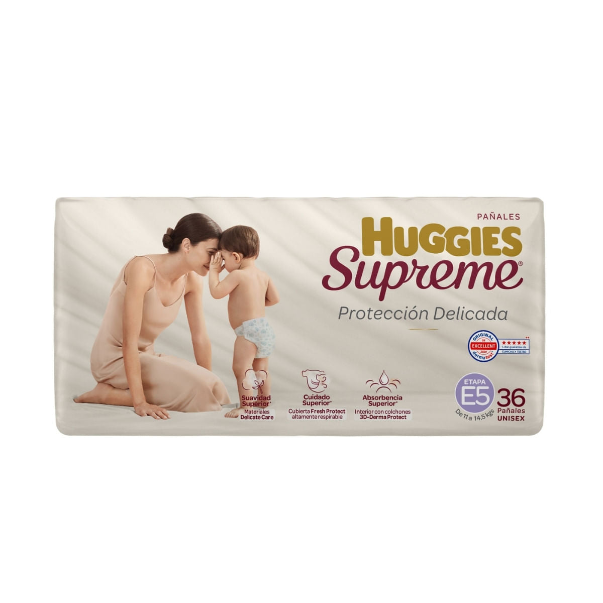 PAÑAL HUGGIES SUPREME 5 UNISEX C/36