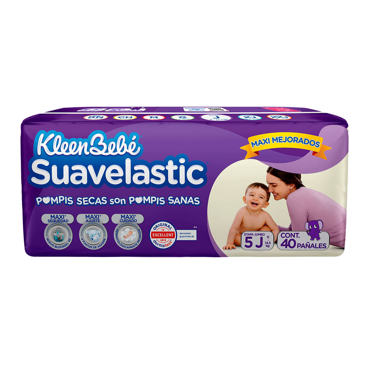 PAÑAL KBB SUAVELASTIC E5 JUMBO C/40