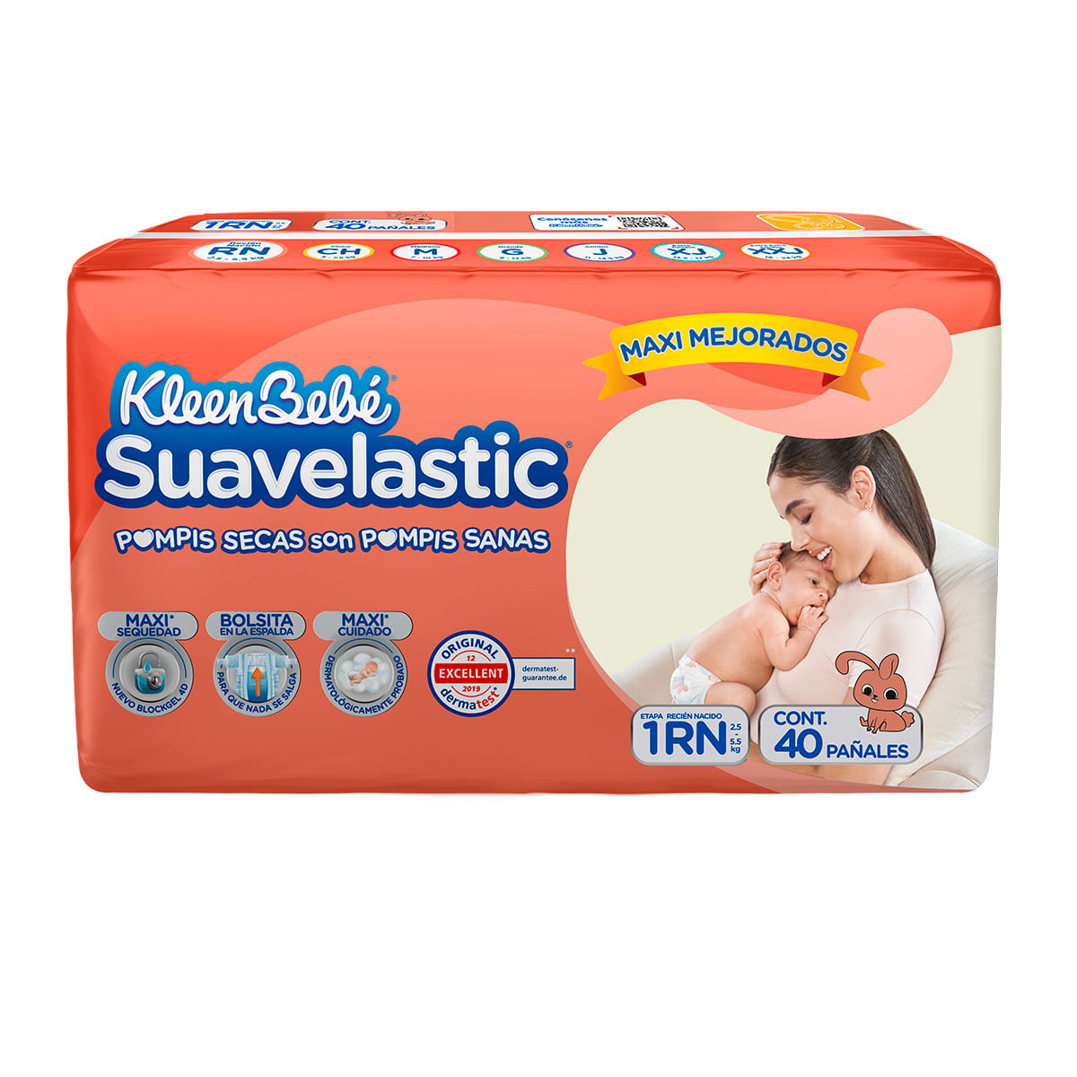 PAÑAL KBB SUAVELASTIC E1 RN C/40