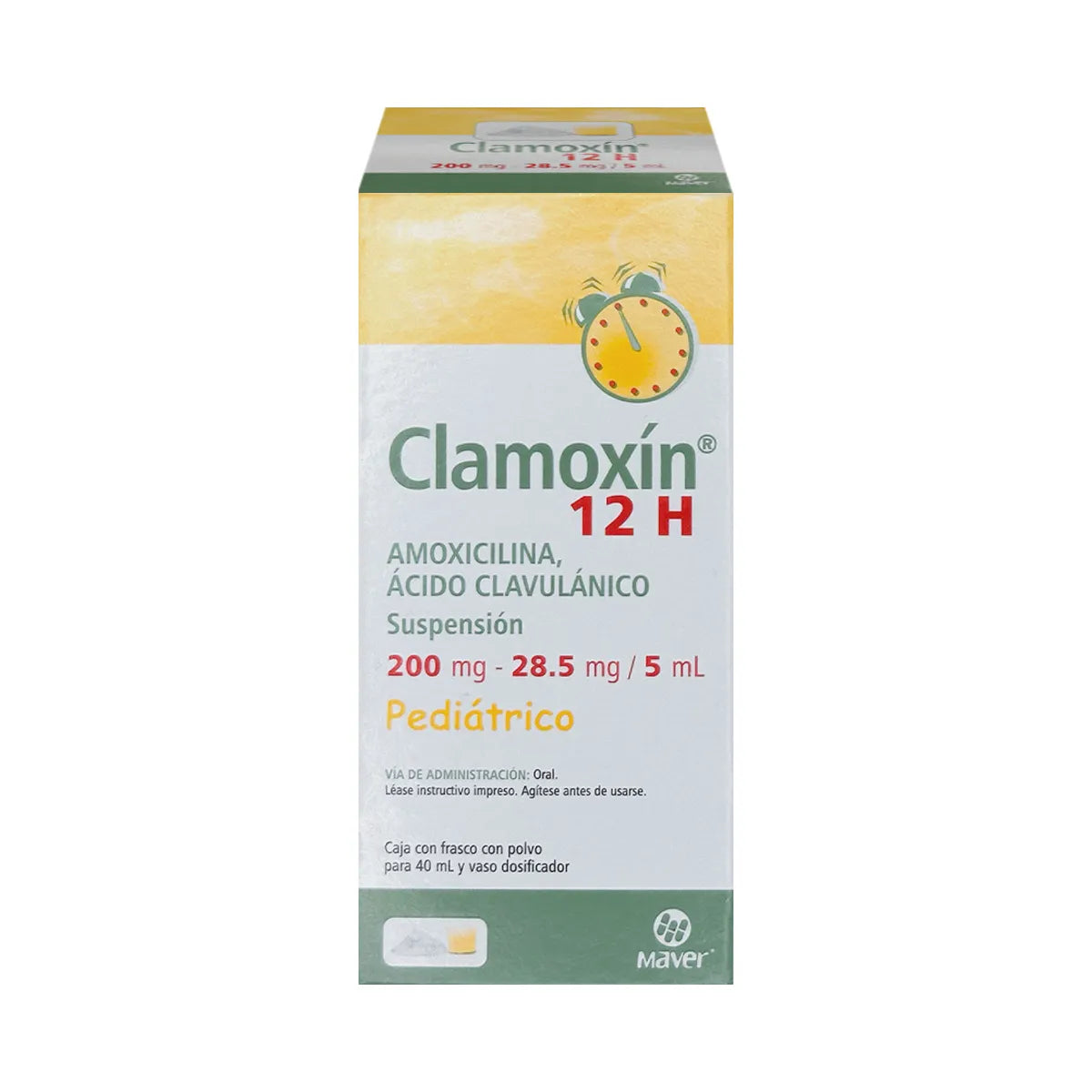 CLAMOXIN 12H 200/28.5MG SUSPENSION PEDIATRICO 40ML (GI)
