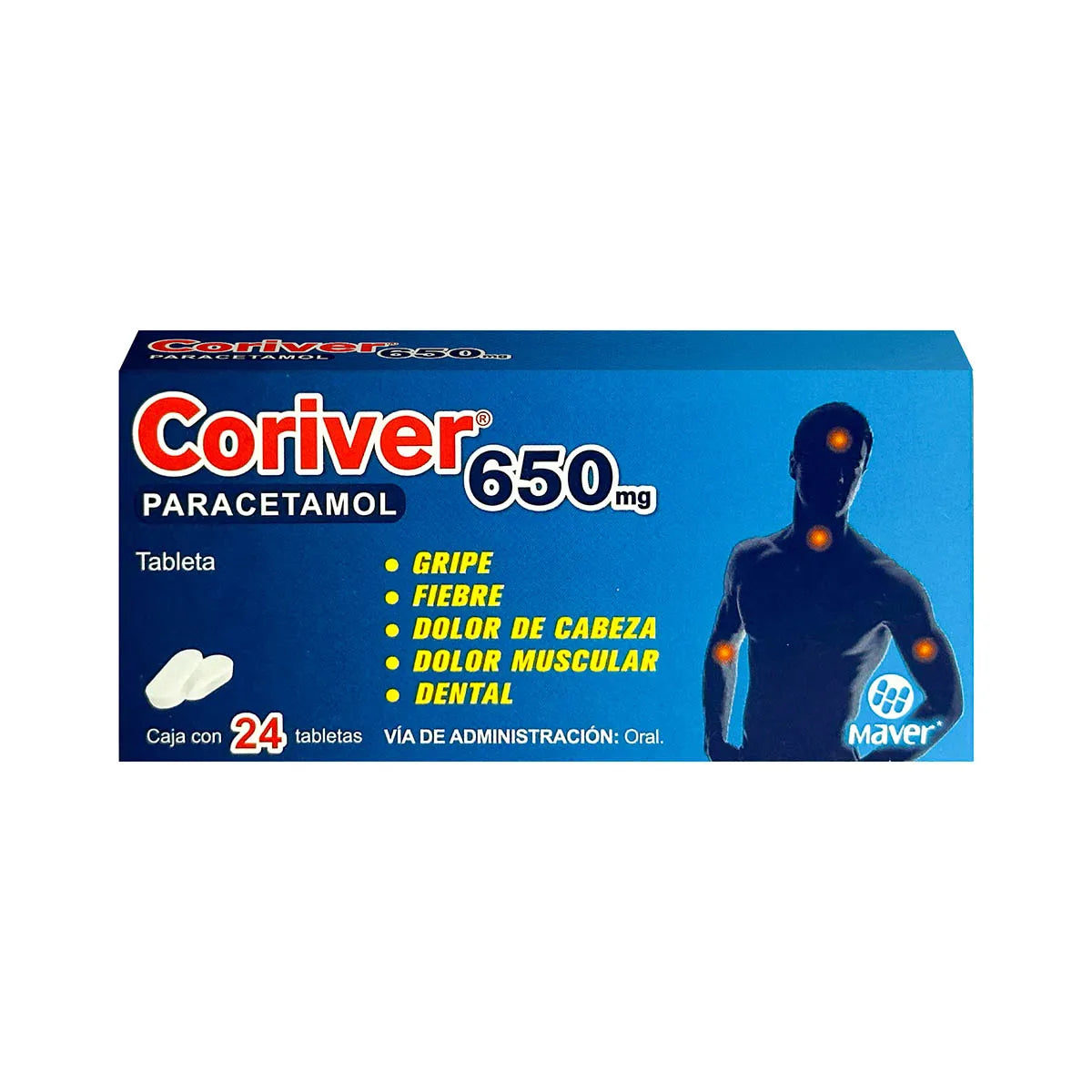 CORIVER 650MG TABLETAS C/24 (GI)
