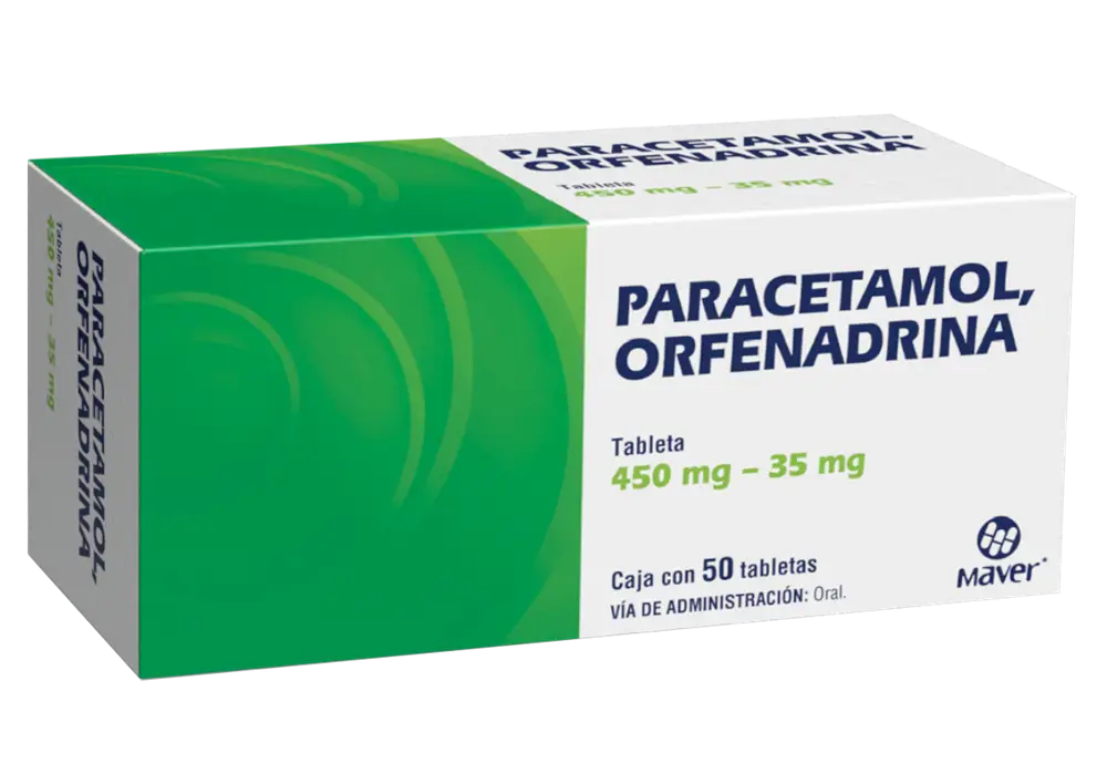 PARACETAMOL/ORFENADRINA 450/35MG MAVER TAB C/50 (GI)