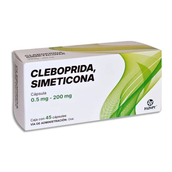 CLEBOPRIDA/SIMETICONA MAVER 0.5/200MG CAPSULAS C/45 (GI)