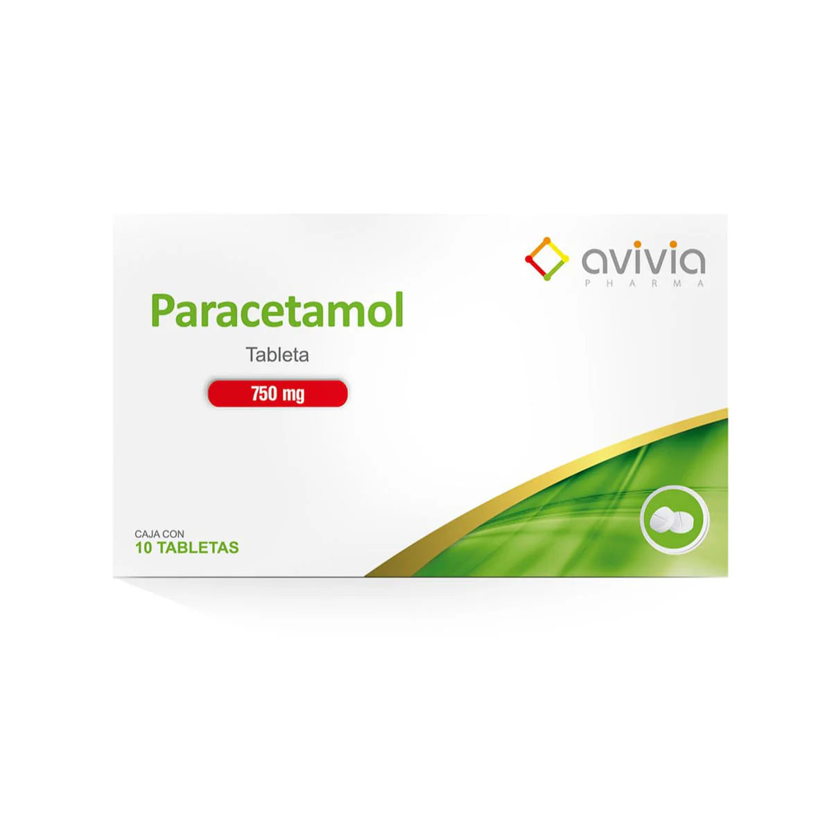 PARACETAMOL AVIVIA 750MG TABLETAS C/10 (GI)