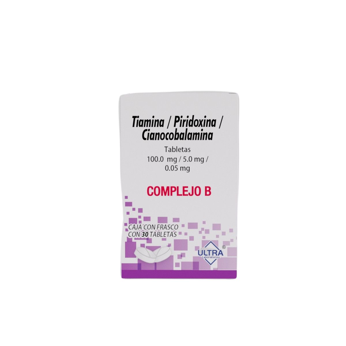 COMPLEJO B ULTRA 100/5/0.05MG TABLETAS C/30 (GI)