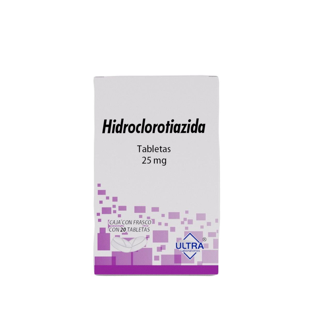 HIDROCLOROTIAZIDA ULTRA 25MG TABLETAS C/20 (GI)