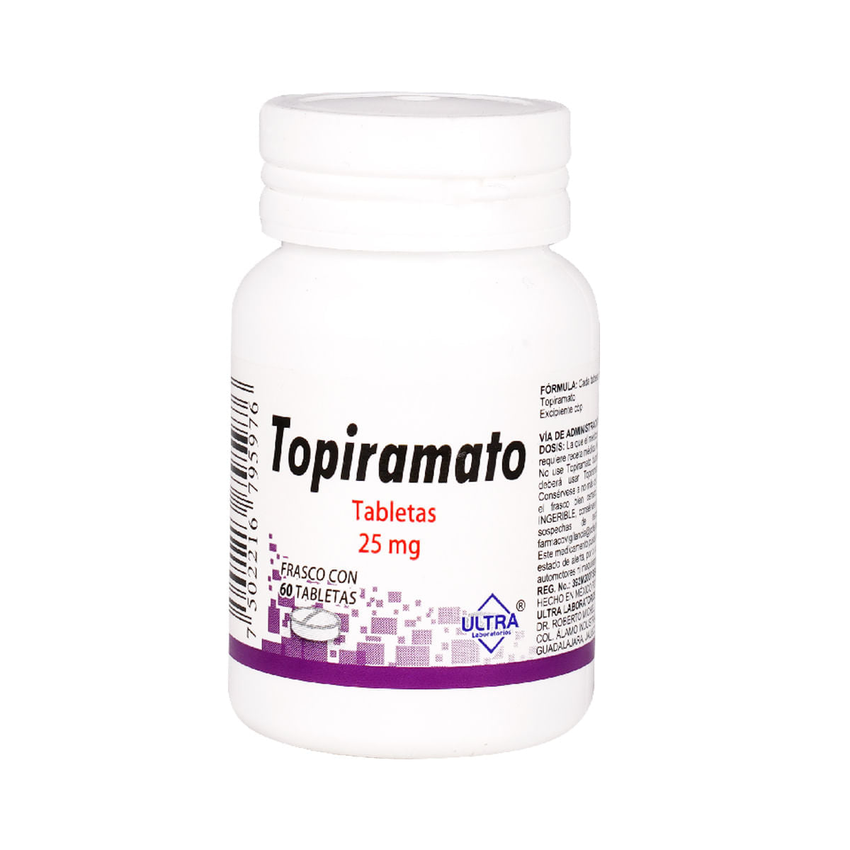 TOPIRAMATO ULTRA 25MG TABLETAS C/60 (GI)