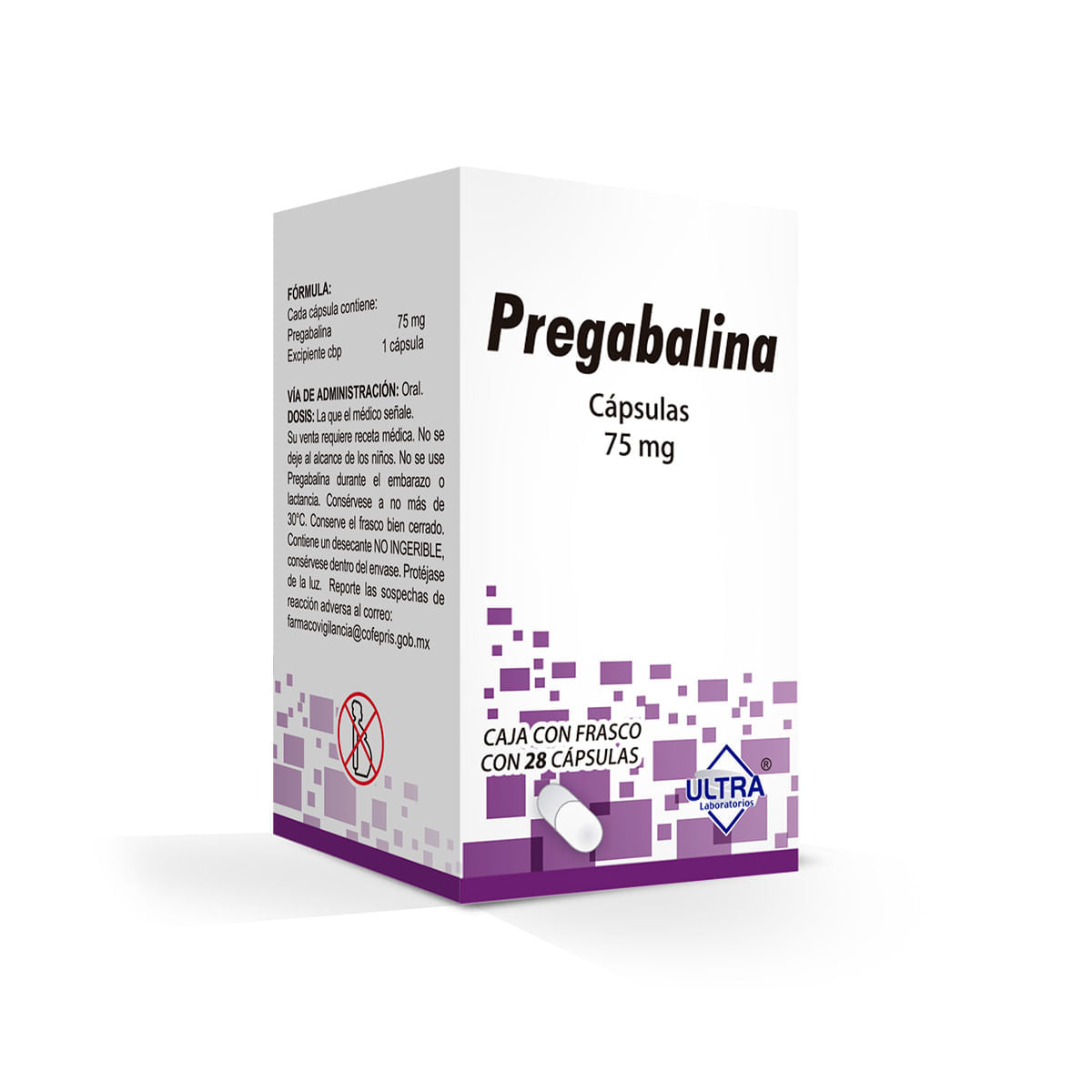 PREGABALINA ULTRA 75MG CAPSULAS C/28 (GI)
