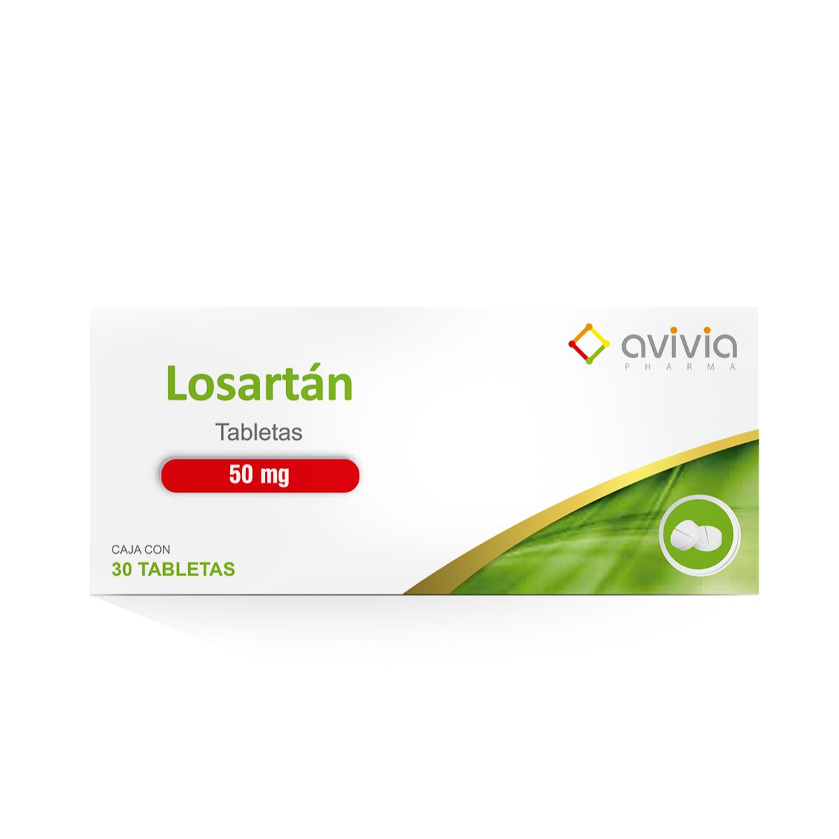 LOSARTAN AVIVIA 50MG TABLETAS C/30 (GI)