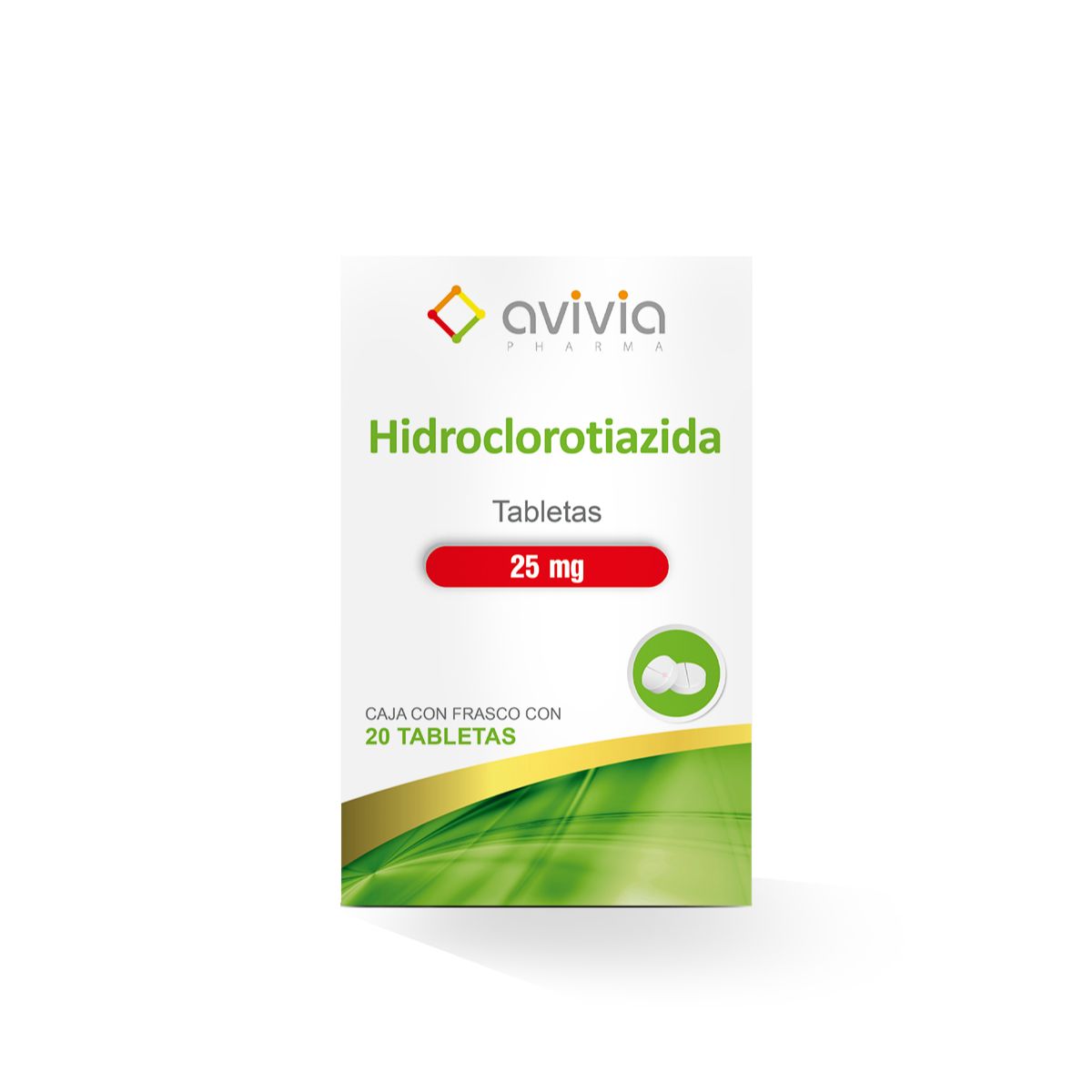 HIDROCLOROTIAZIDA AVIVIA 25MG TABLETAS C/20 (GI)