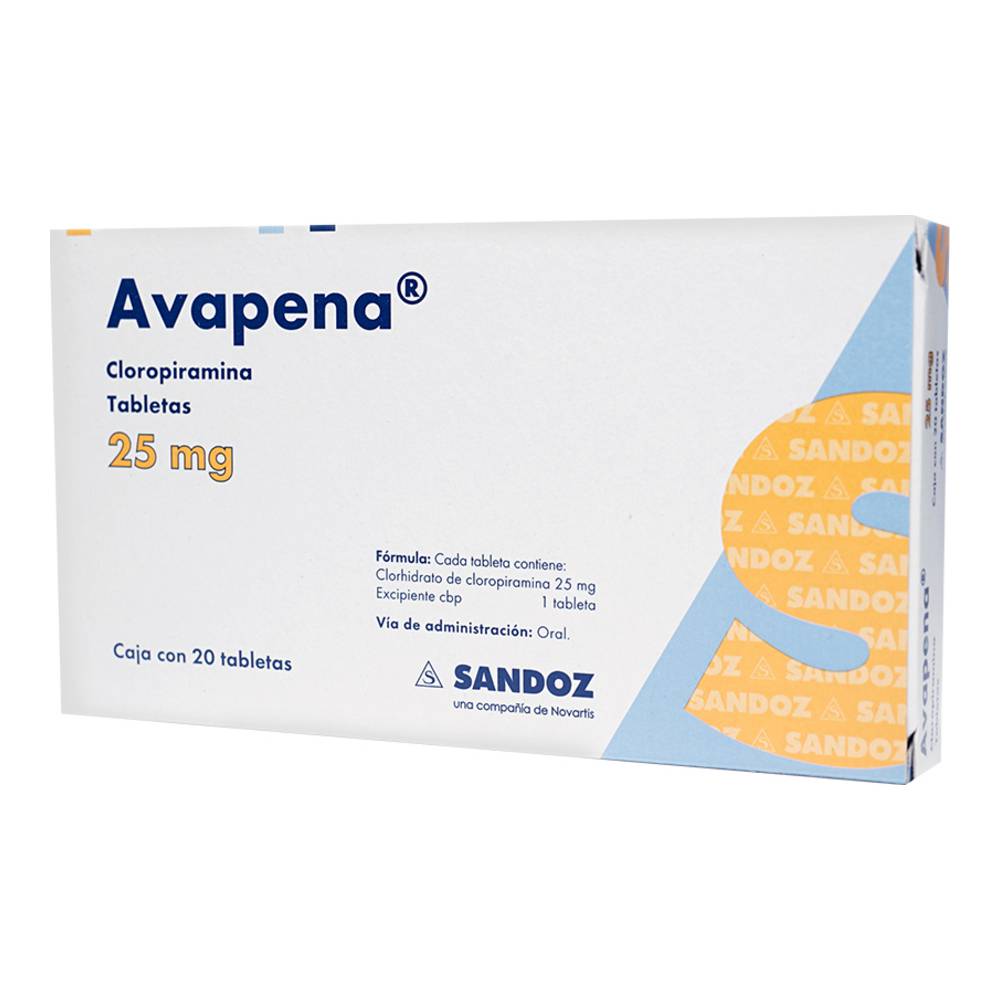 AVAPENA 25MG TABLETAS C/20