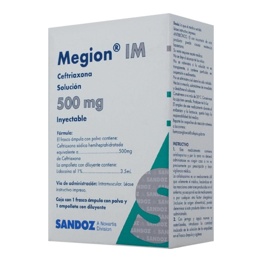 MEGION IM 500MG INYECTABLE C/1