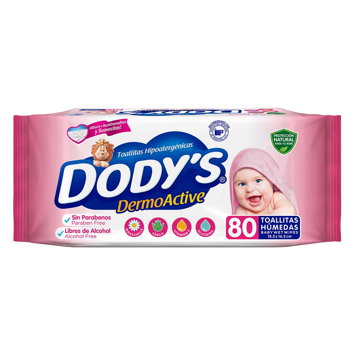 TOALLAS HUMEDAS DODYS ROSA C/80