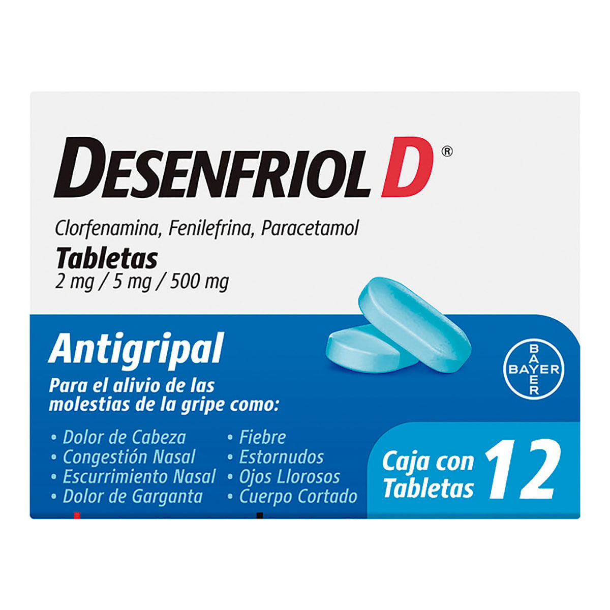 DESENFRIOL D TABLETAS C/12