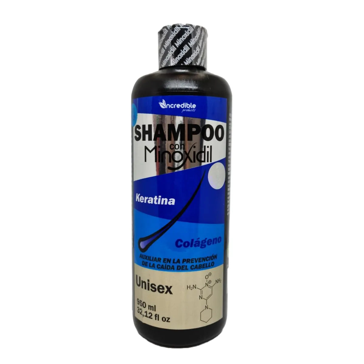 SHAMPOO MINOXIDIL UNISEX CON KERATINA Y COLAGENO 950ML *