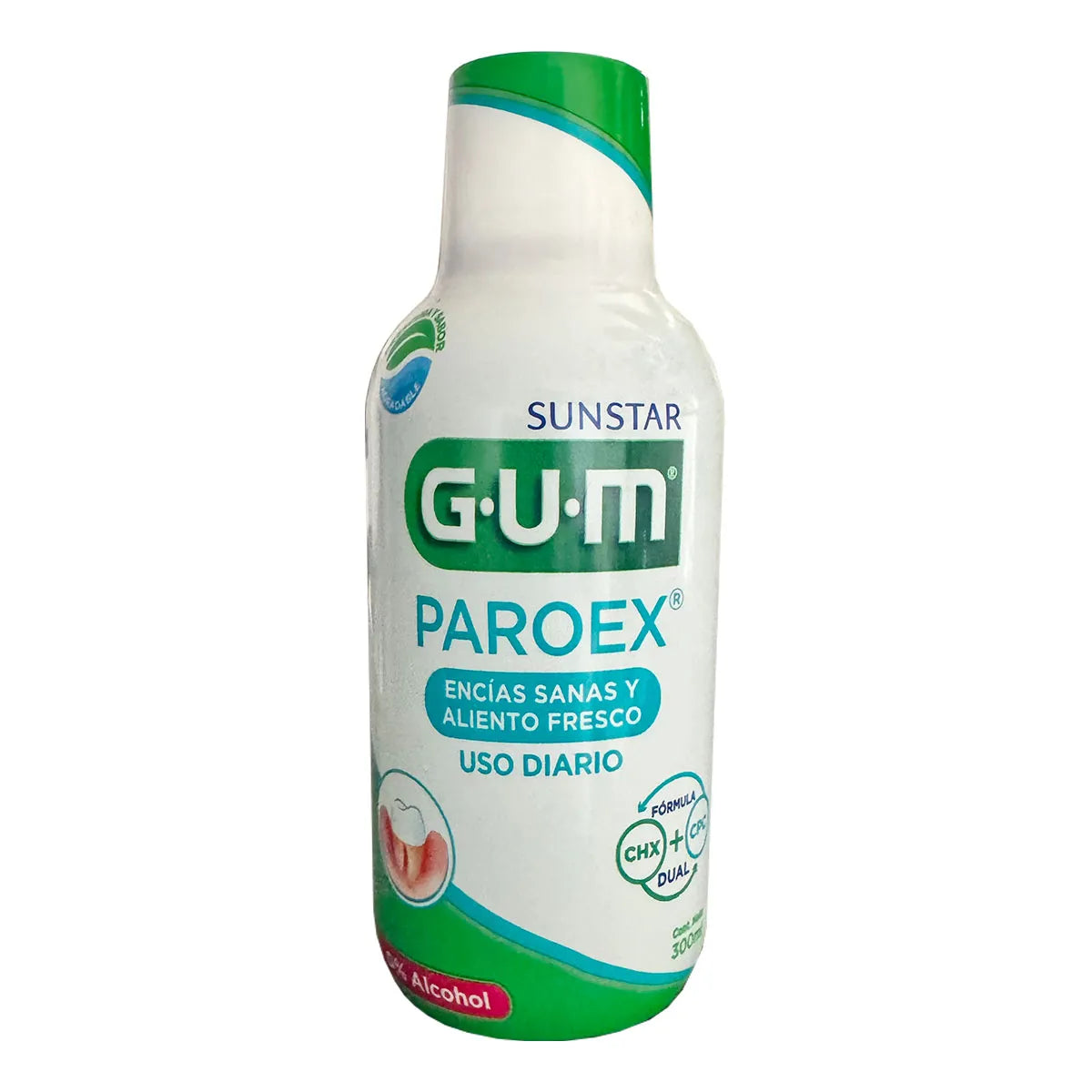 ENJUAGUE BUCAL GUM PAROEX USO DIARIO 300ML