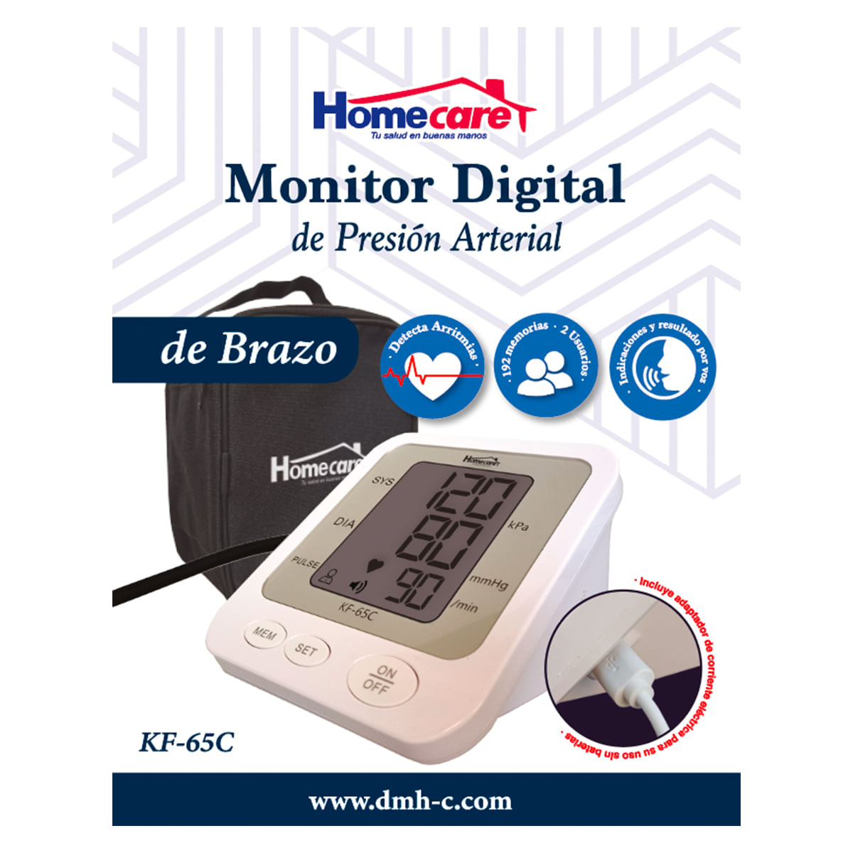 MONITOR PRESION ARTERIAL HOMECARE KF-65C BRAZO *