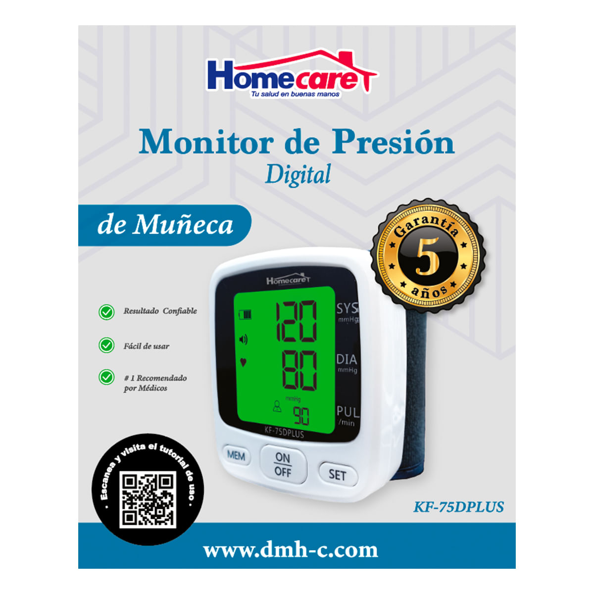 MONITOR PRESION ARTERIAL HOMECARE KF-75DPLUS MUÑECA