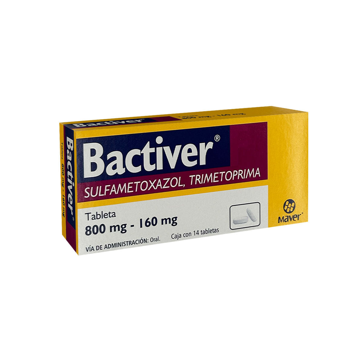 BACTIVER F 160/800MG TABLETAS C/14 (GI)