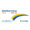 METFORMINA ALPHARMA 850MG TABLETAS C/30 (GI)