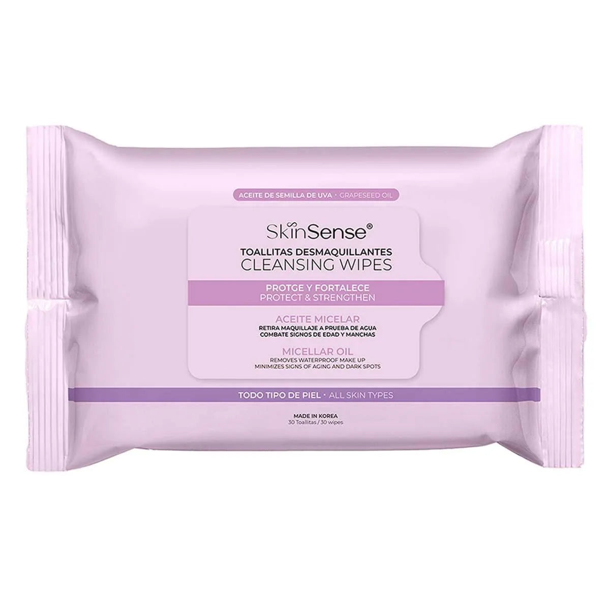 TOALLAS DESMAQUILLANTES SKIN SENSE SEMILLA UVA C/25 *