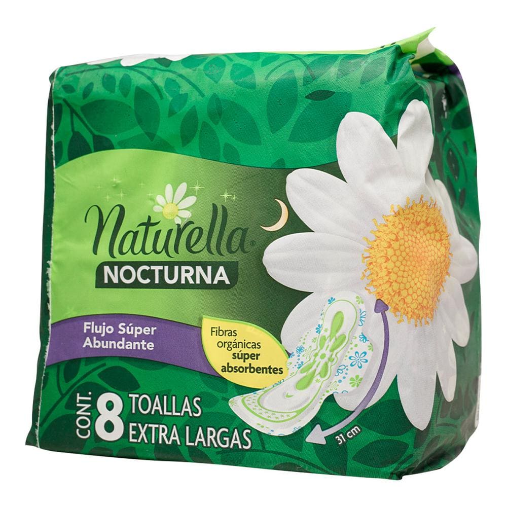 TOALLAS SANITARIAS NATURELLA NOCTURNA C/ALAS C/8
