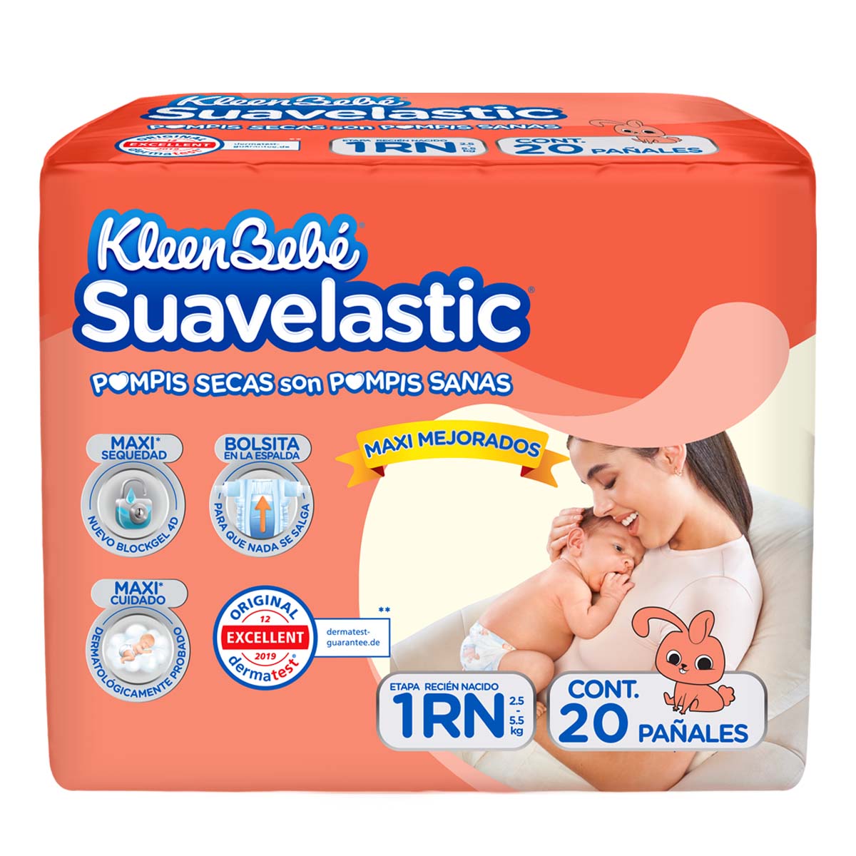 PAÑAL KBB SUAVELASTIC E1 RN C/20