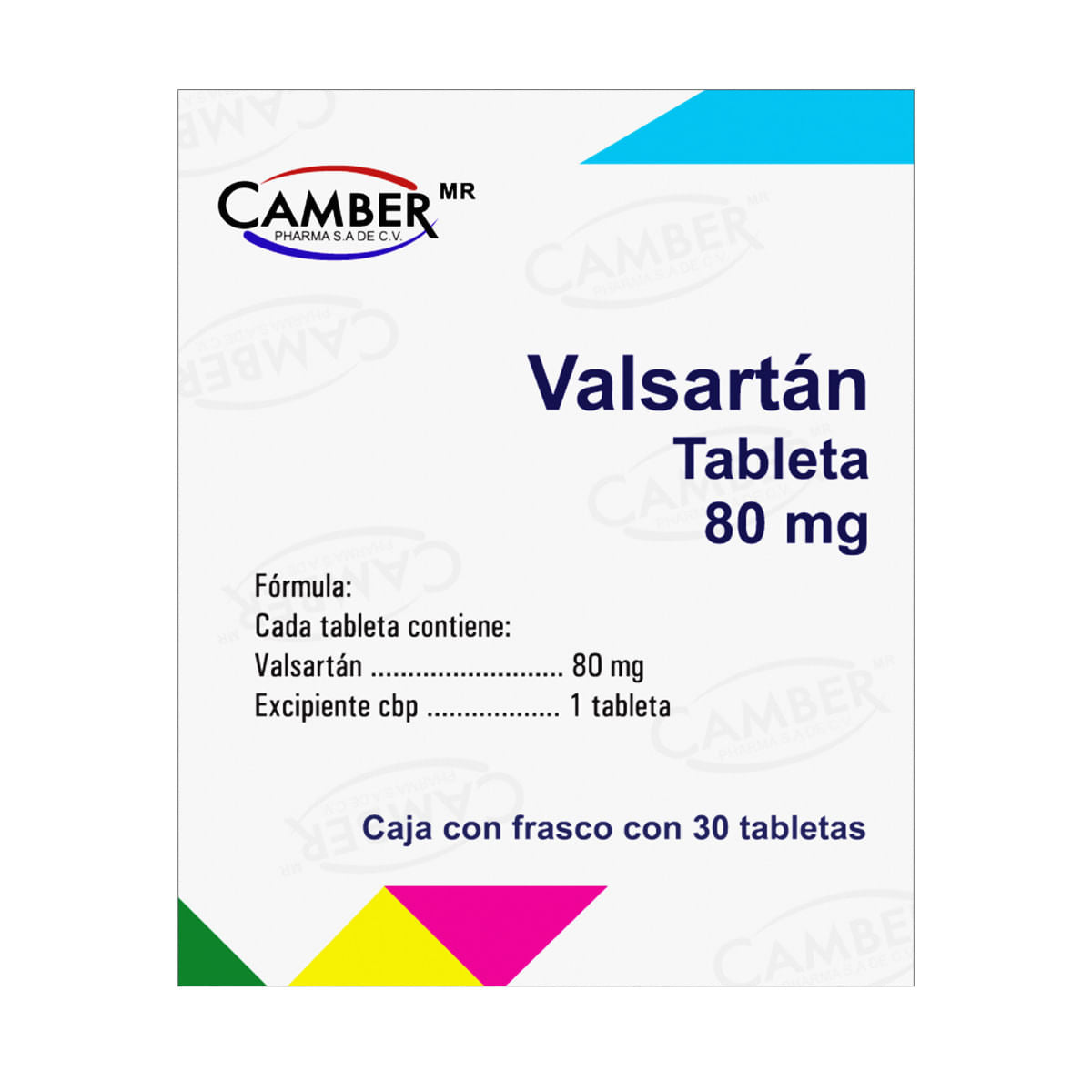 VALSARTAN CAMBER 80MG TABLETAS C/30 (GI)