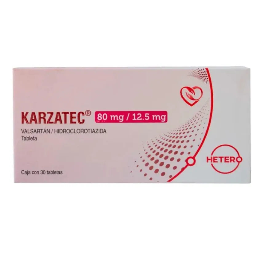 KARZATEC 80MG/12.5MG TABLETAS C/30