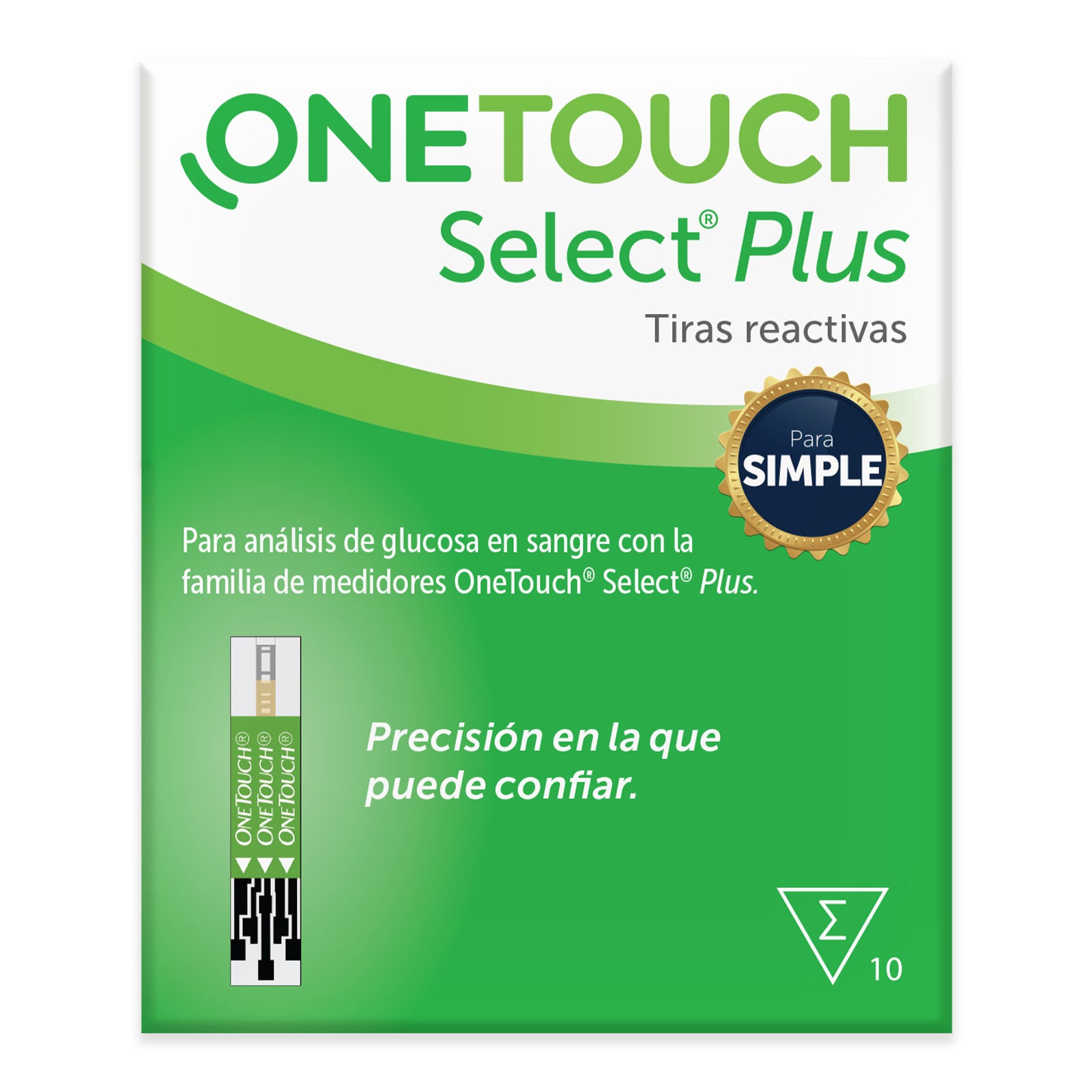ONE TOUCH SELECT PLUS SIMPLE TIRAS REACTIVAS C/10