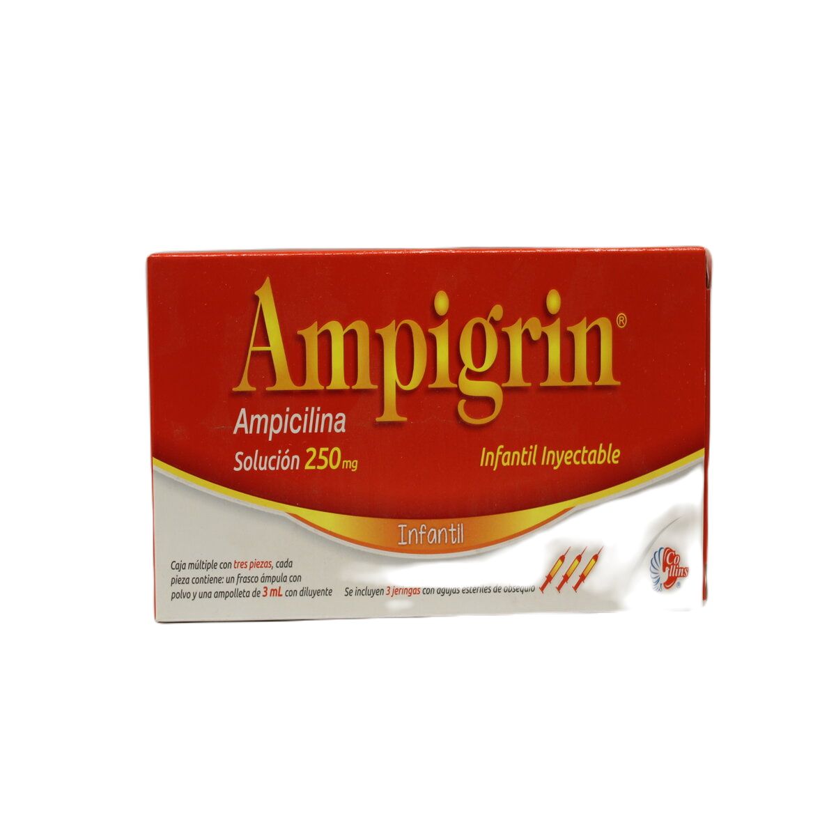 AMPIGRIN INFANTIL 250MG INYECTABLE C/3 (GI)