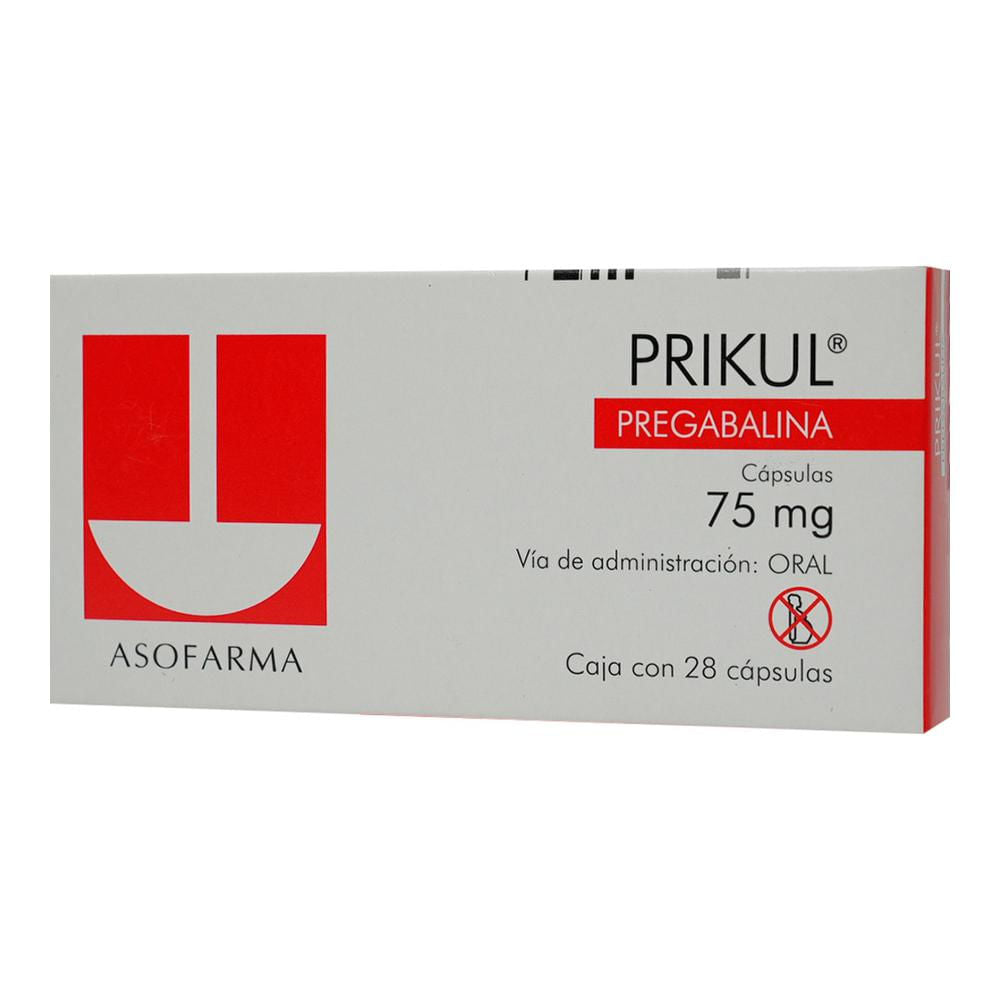 PRIKUL 75MG CAPSULAS C/28