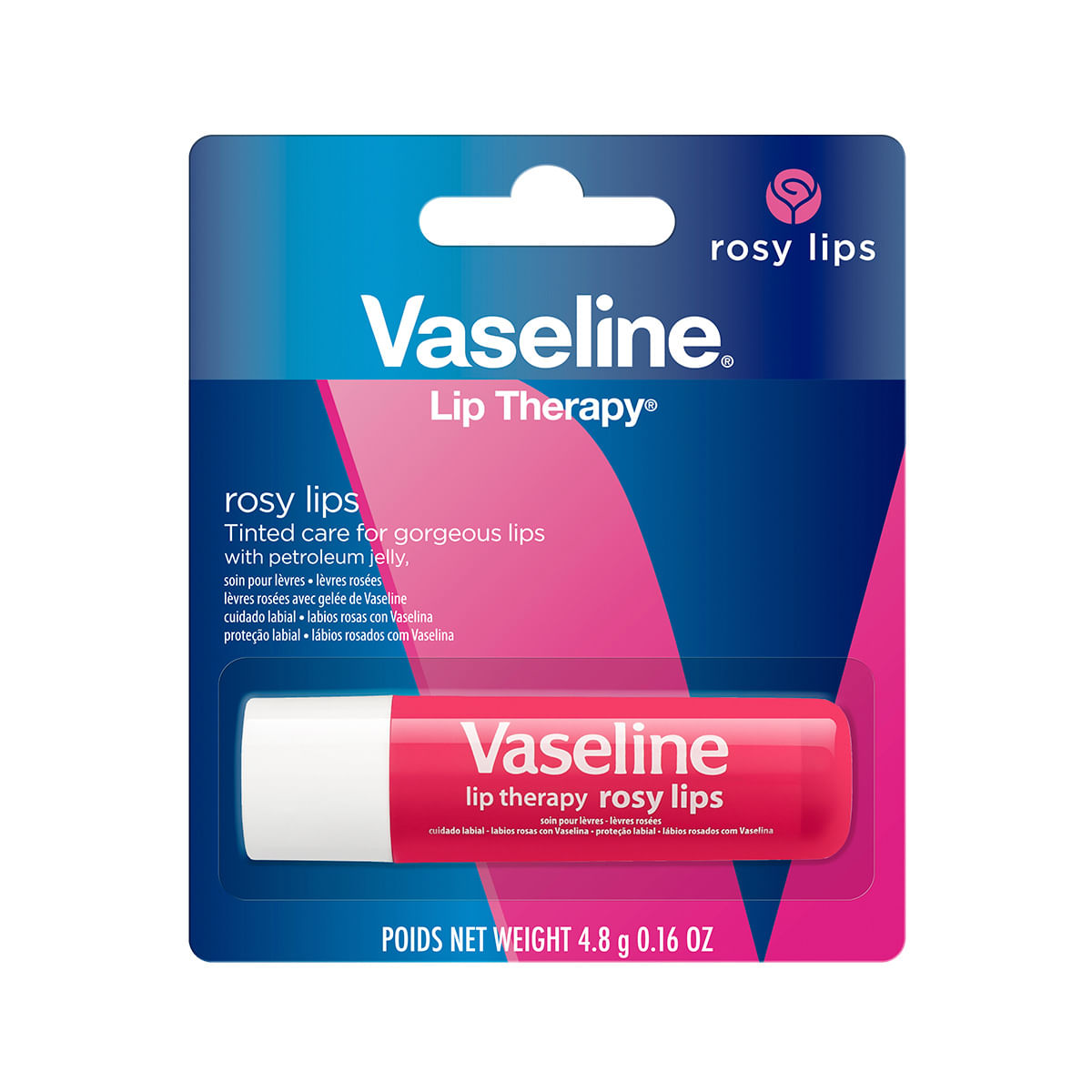 BALSAMO LABIAL VASELINE ROSY LIPS 4.8G *