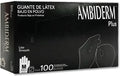 GUANTE AMBIDERM PLUS NEGRO MEDIANO C/100