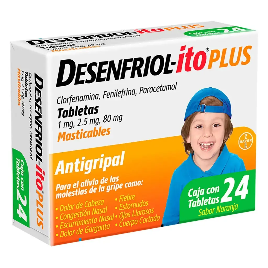DESENFRIOL-ITO PLUS TABLETAS INFANTIL CON 24