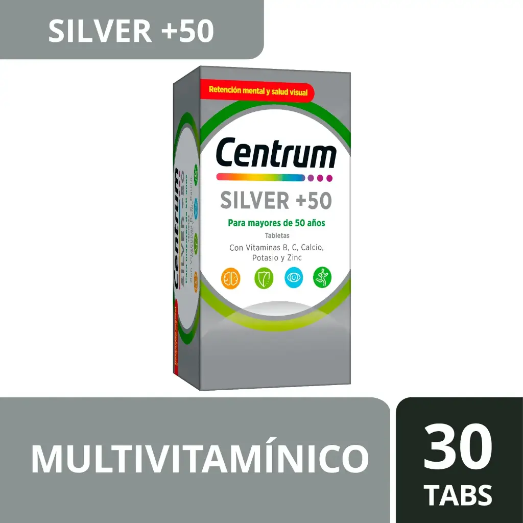 CENTRUM SILVER+50 TABLETAS CON 30