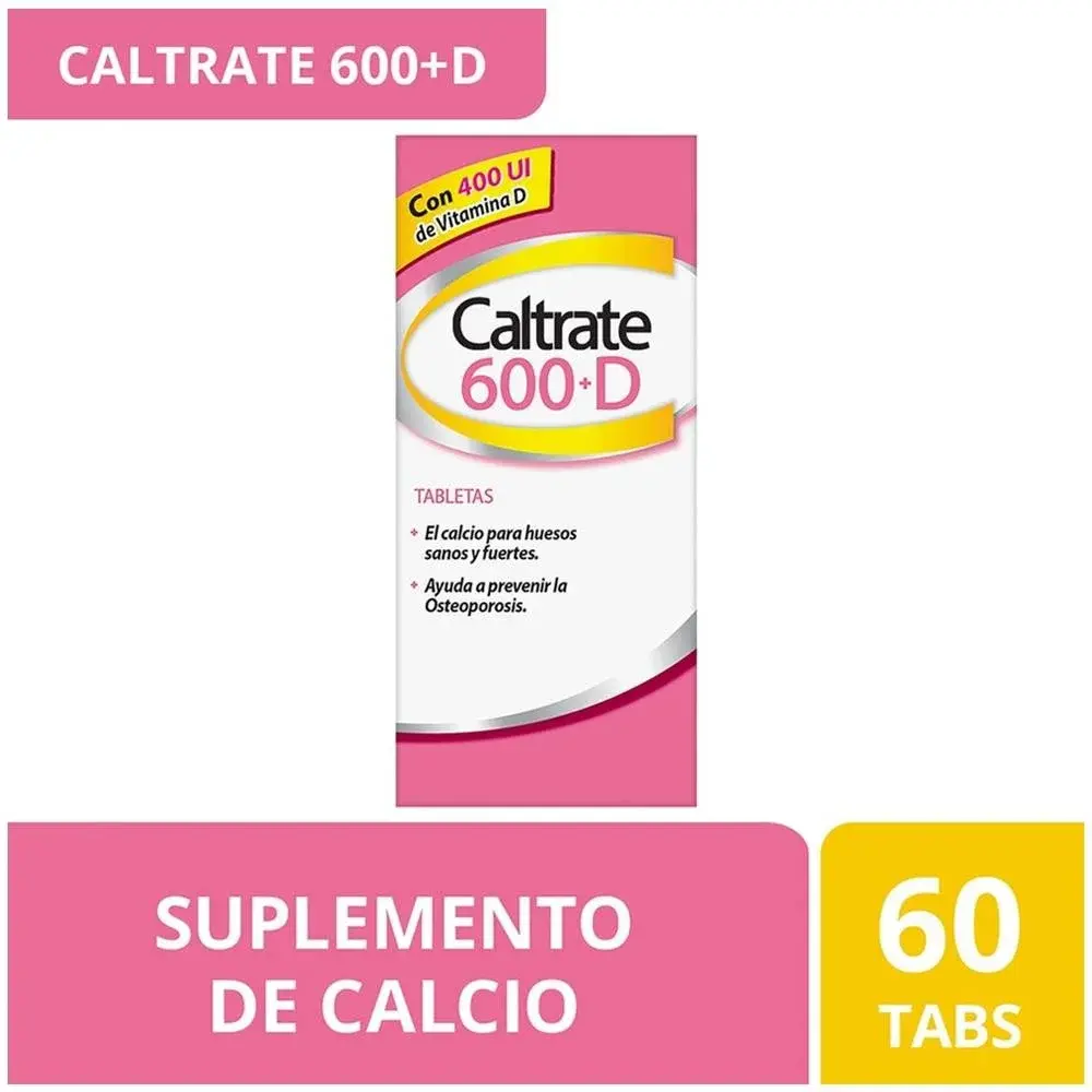 CALTRATE 600+D TABLETAS CON 60